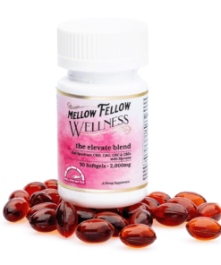 Mellow Fellow Wellness Softgel Capsules – Happy Blend (2000 mg Total Cannabinoids)